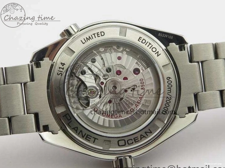 0710 Breathable Planet Ocean Pro Ceramic Bezel 45mm OMF 1:1 Best Edition On SS Bracelet A8500 (Black Balance Wheel) 8140
